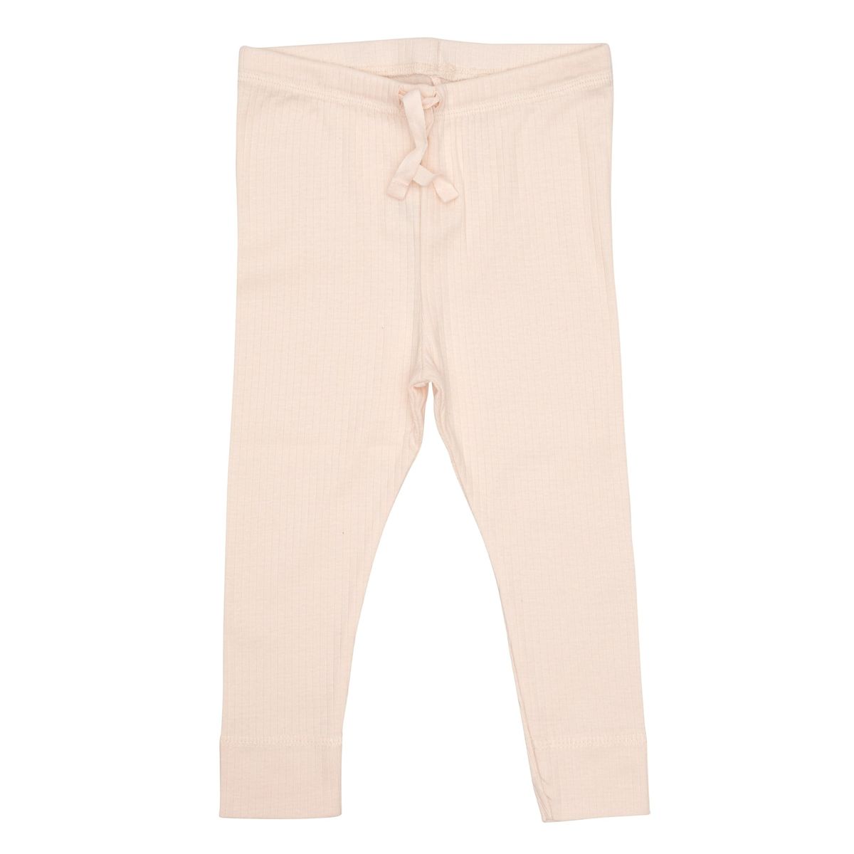 LEGGINGS I RIB JERSEY MED SNØRE - SOFT PINK - SOFT PINK / 116