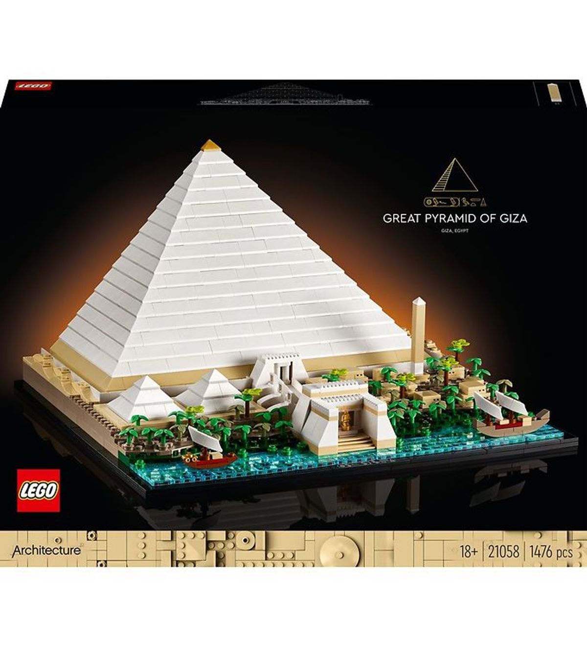 LEGO ® Architecture - Den Store Pyramide i Giza 21058 - 1476 Dele