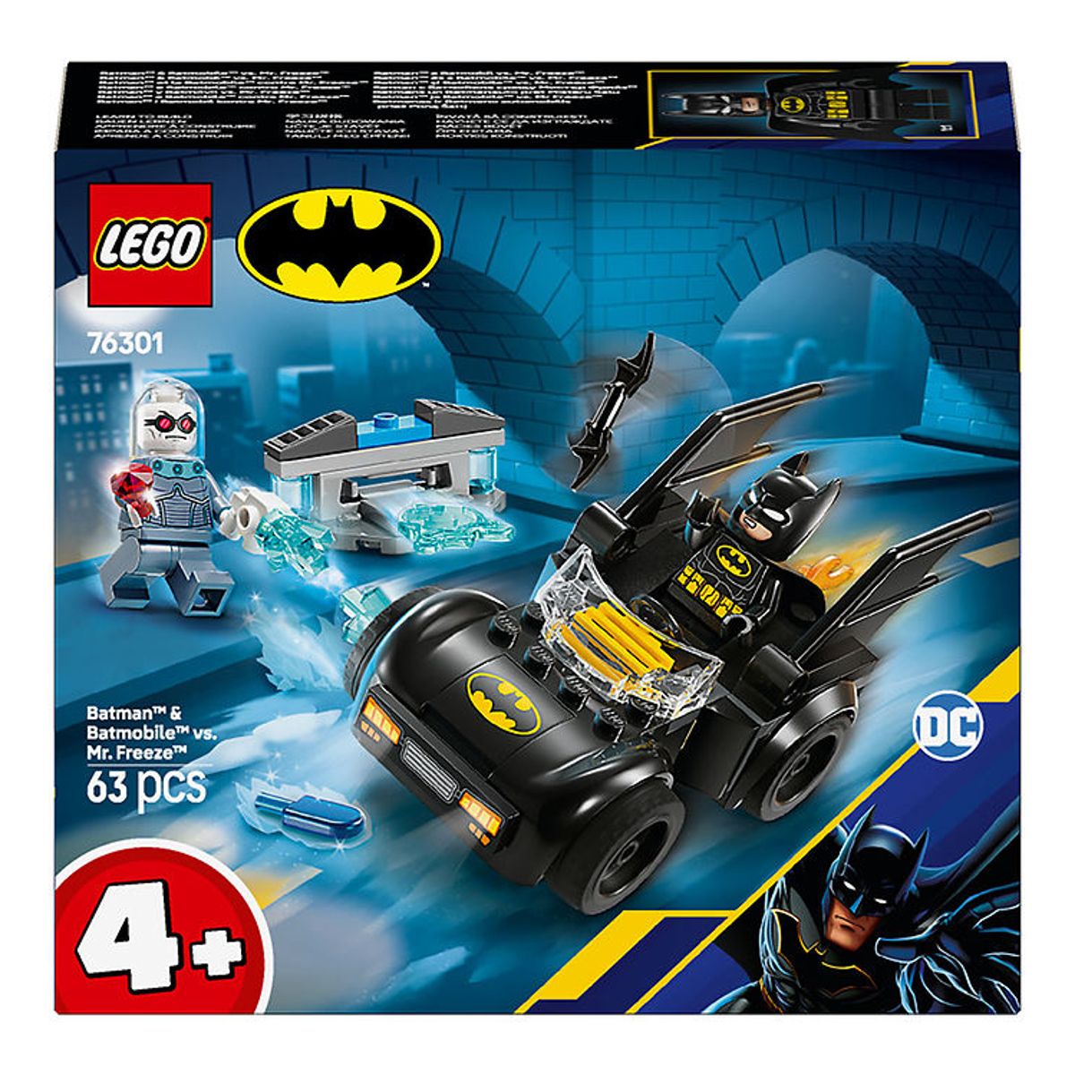 LEGO ® Batman - Batman og Batmobile mod Mr. Freeze 76301 - 63 Del