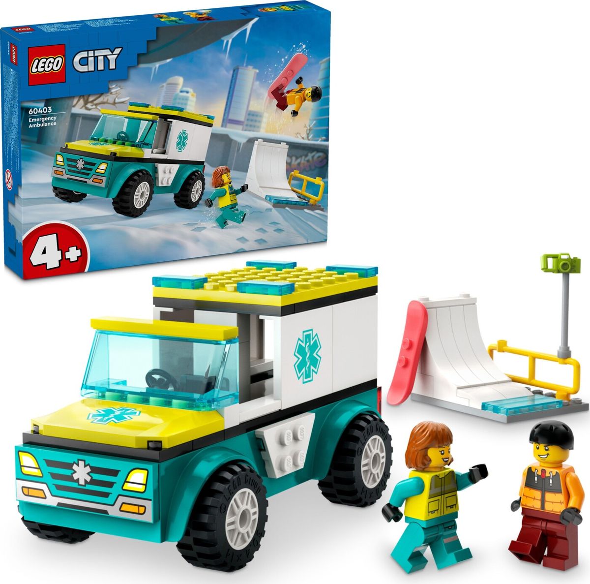 Lego City - Ambulance Og Snowboarder - 60403