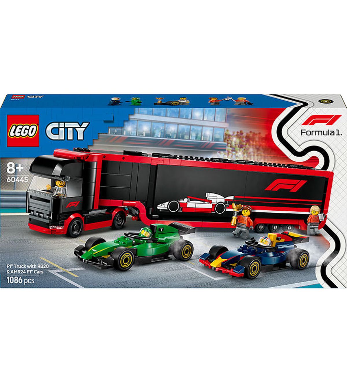 LEGO ® City - F1 ®-lastbil m. F1 ®-biler 60445 - 1086 Dele