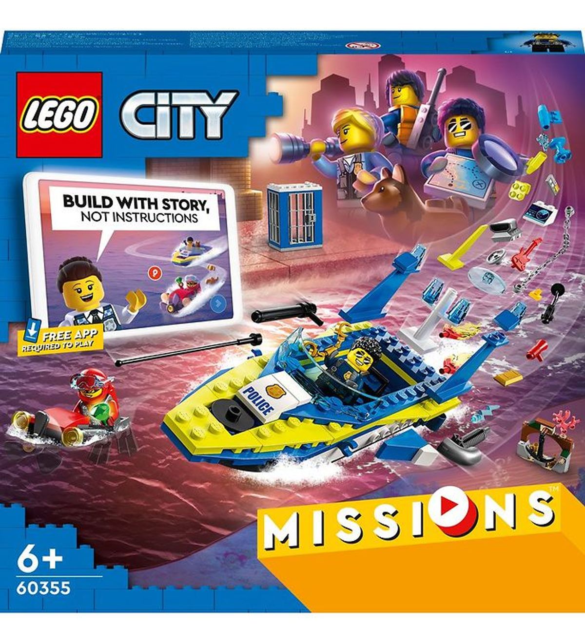 LEGO ® City - Havpolitiets Detektivmissioner 60355 - 278 Dele