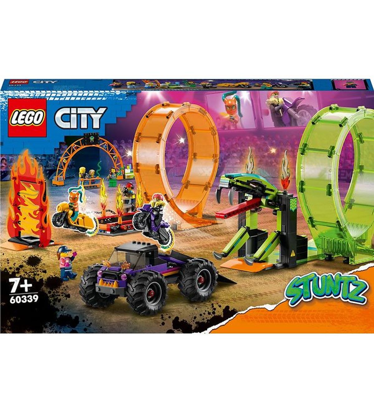 LEGO ® City Stuntz - Stuntarena Med Dobbelt Loop 60339 - 598 Dele