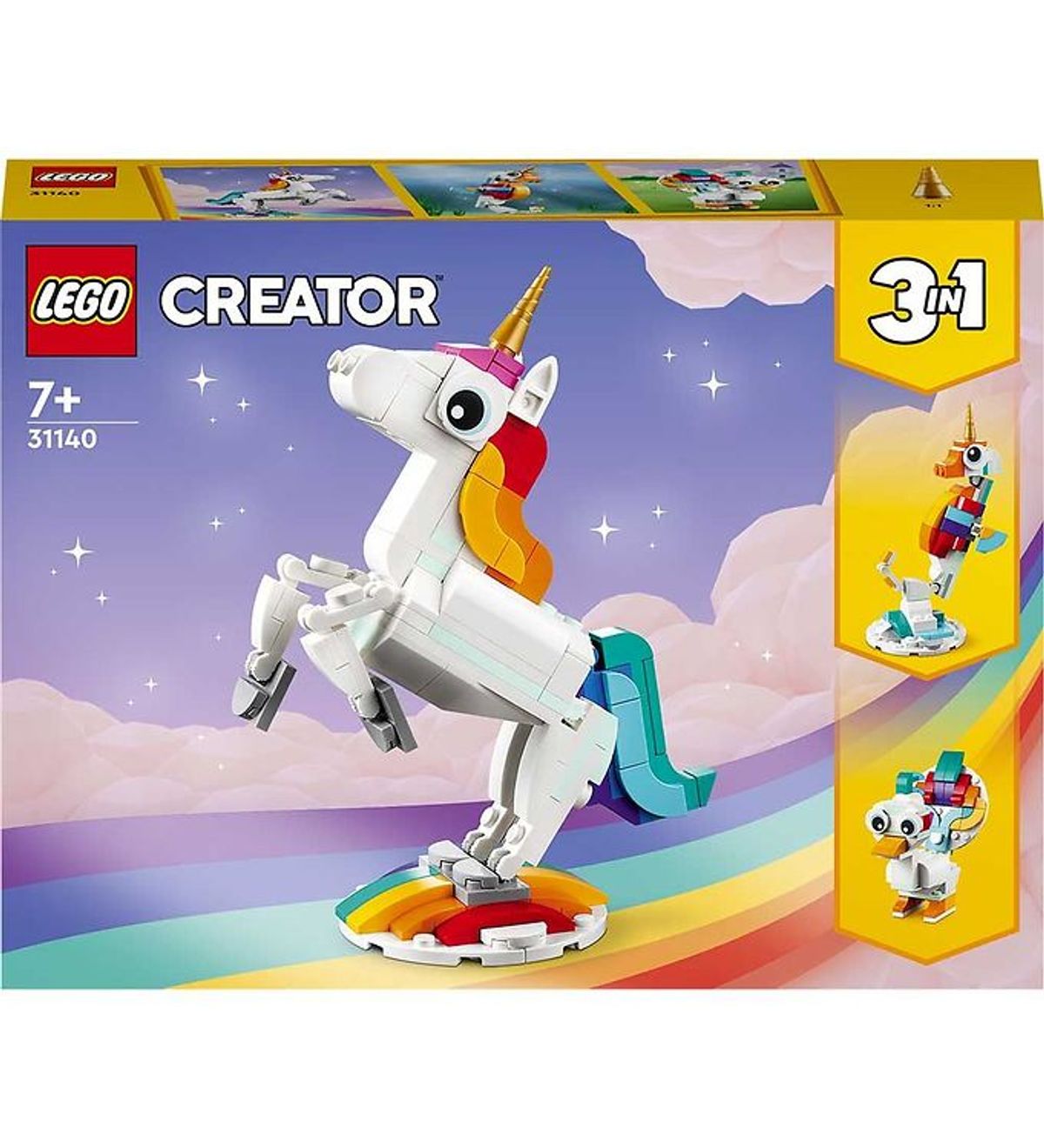 LEGO ® Creator - Magisk Enhjørning 31140 - 3-i-1 - 145 Dele