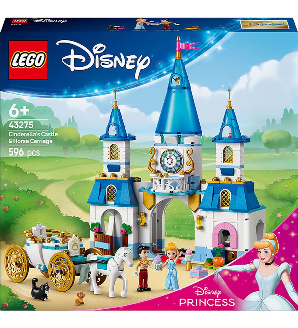 LEGO ® Disney Princess - Askepots Slot og Karet 43275 - 596 Dele