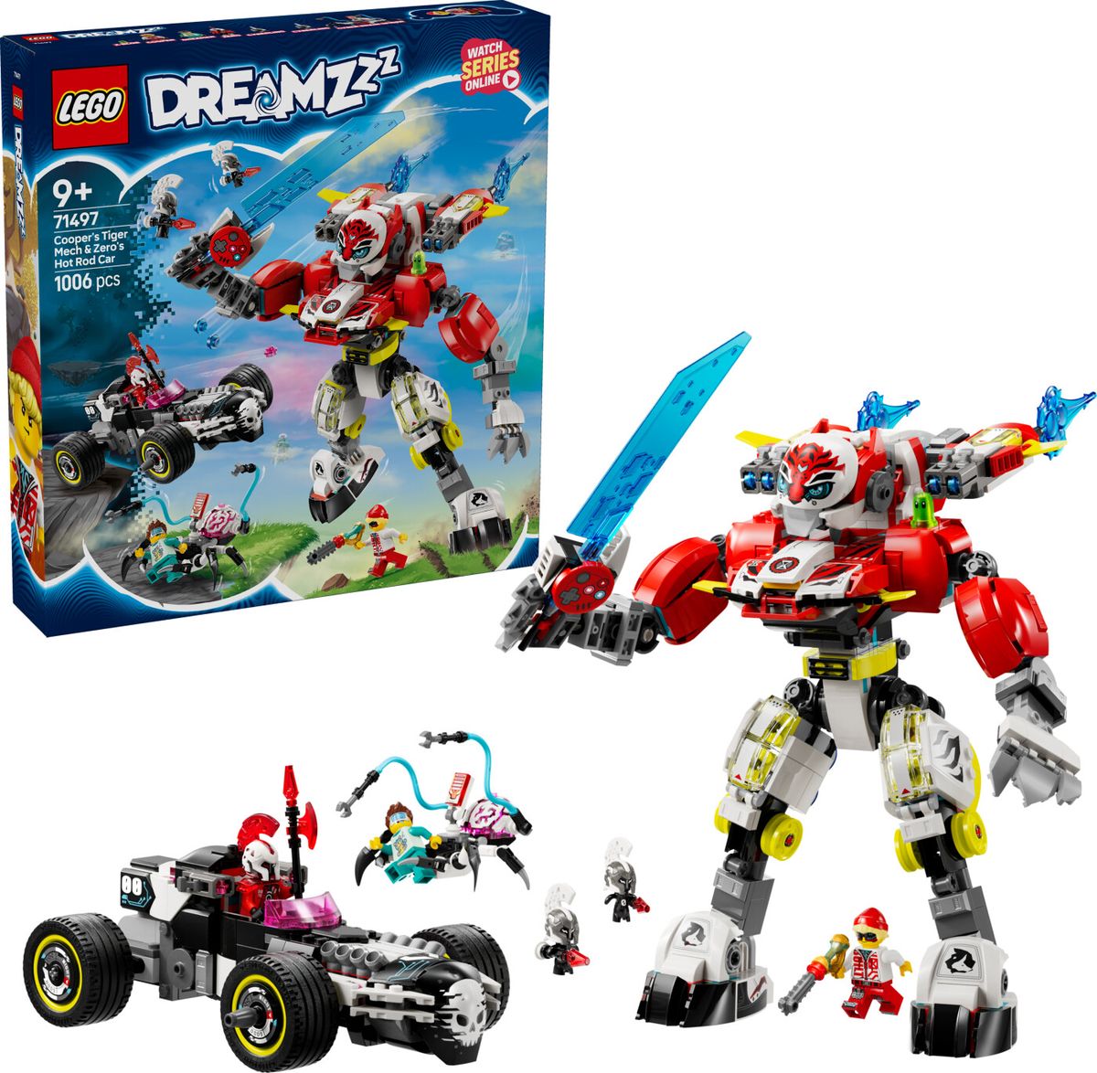 Lego - Dreamzzz - Coopers Tiger-mech Og Zeros Hotrod-bil (71497)