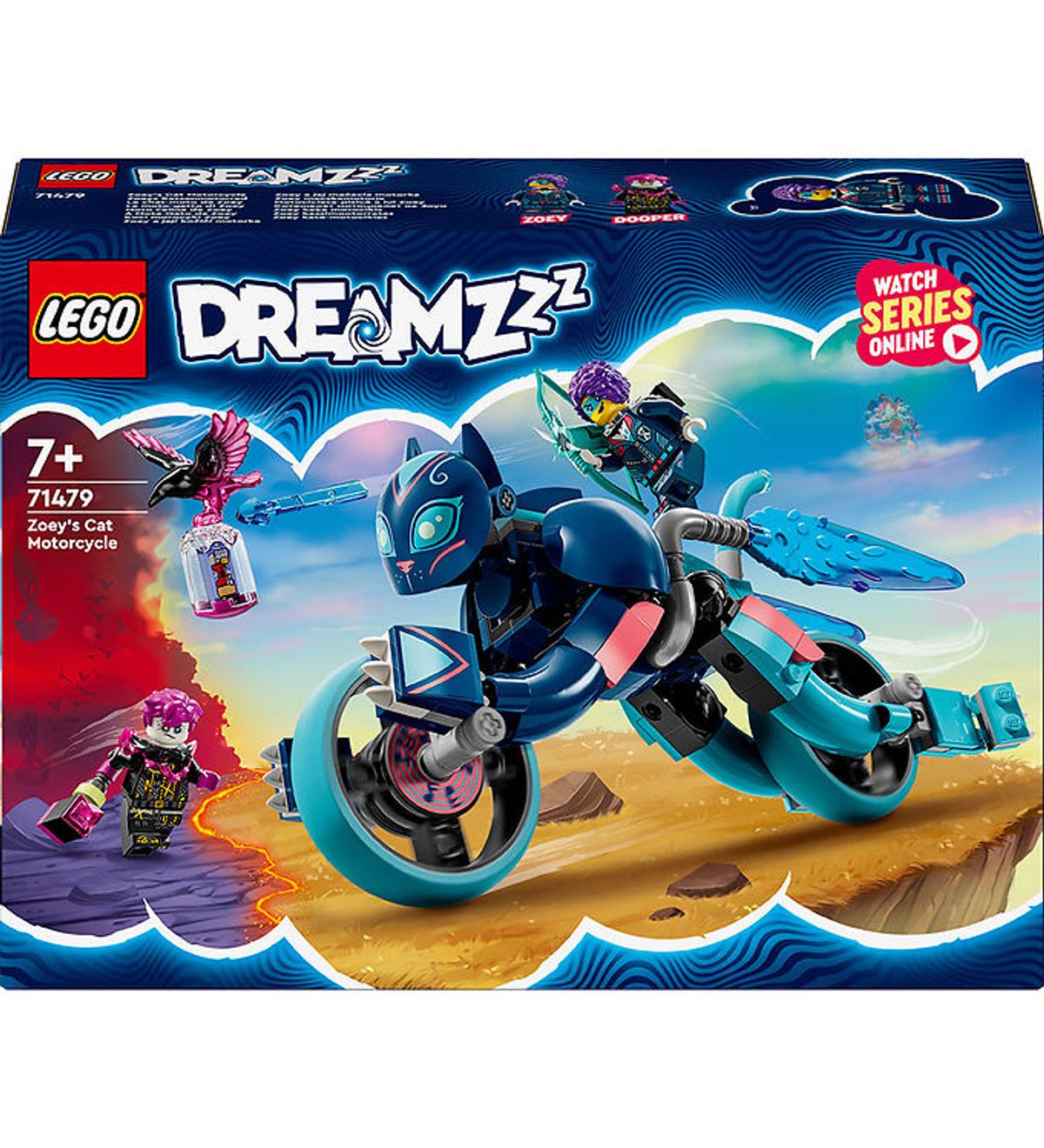 LEGO ® DREAMZzz - Zoeys Kattemotorcykel 71479 - 226 Dele