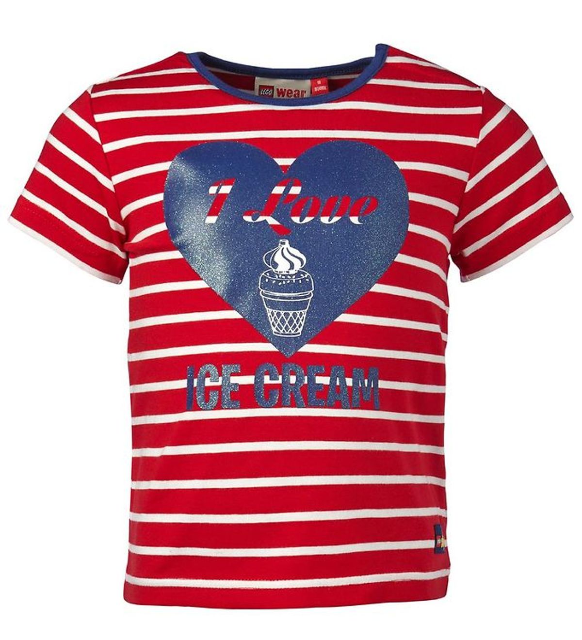 LEGO ® Duplo T-shirt - Rød/Hvidstribet m. Hjerte