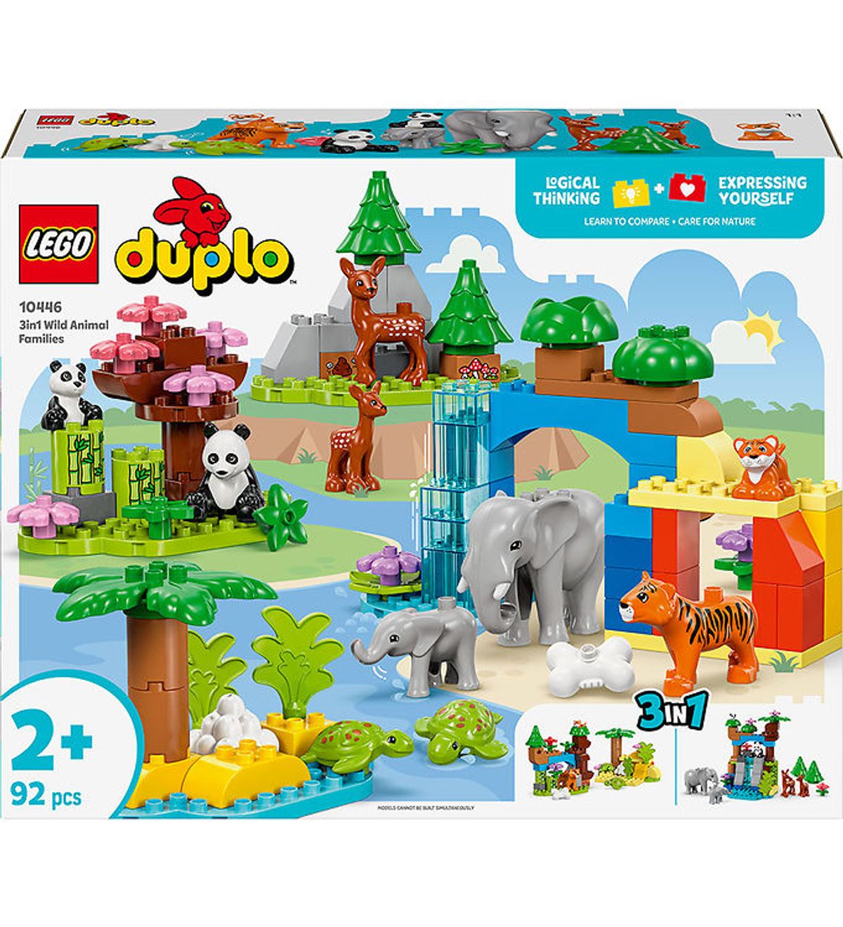 LEGO ® DUPLO ® - Vilde Dyrefamilier 10446 - 3-i-1 - 92 Dele