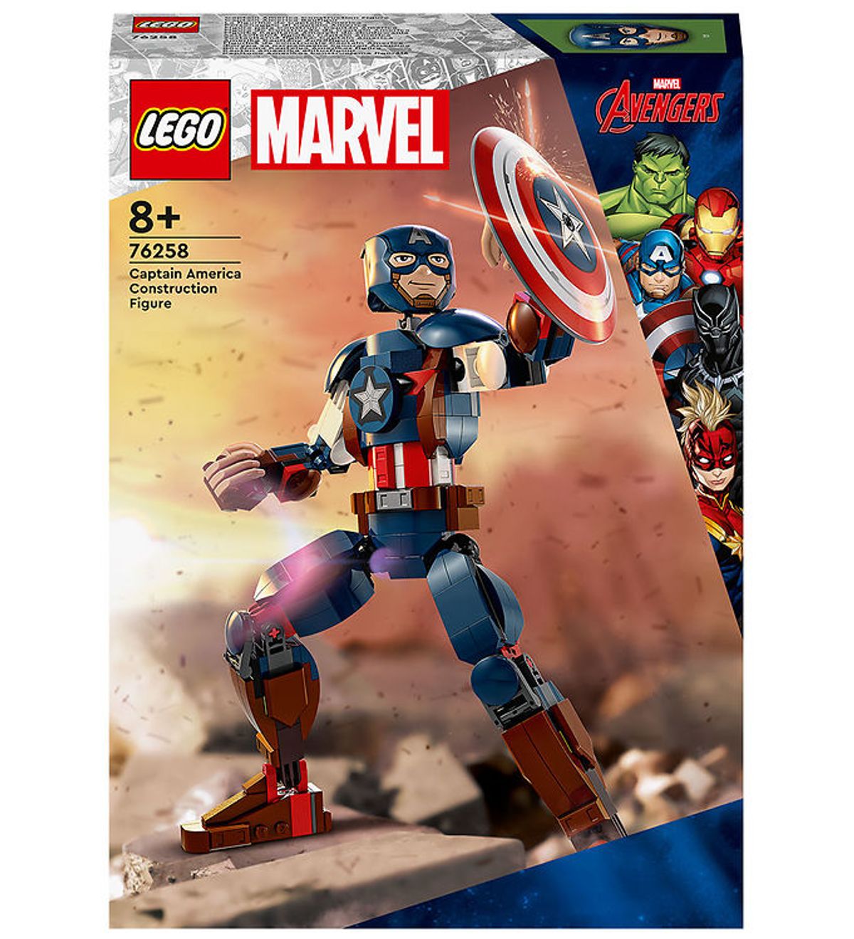 LEGO ® Marvel Avengers - Byg selv-figur af Captain America 76258