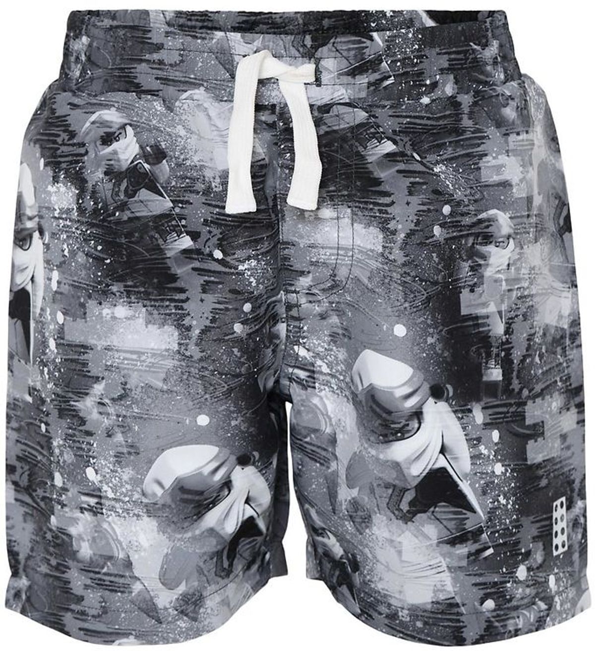 LEGO ® Ninjago Badeshorts - UV50+ - LWPeiter - Grå/Hvid m. Print