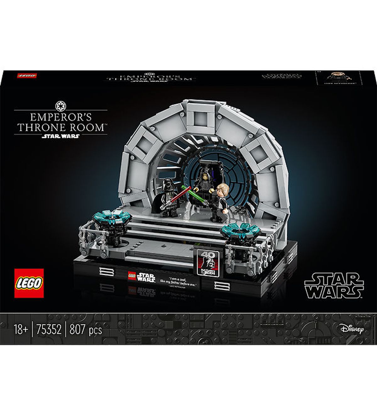 LEGO ® Star Wars - Diorama Med Kejserens Tronsal 75352 - 807 Dele