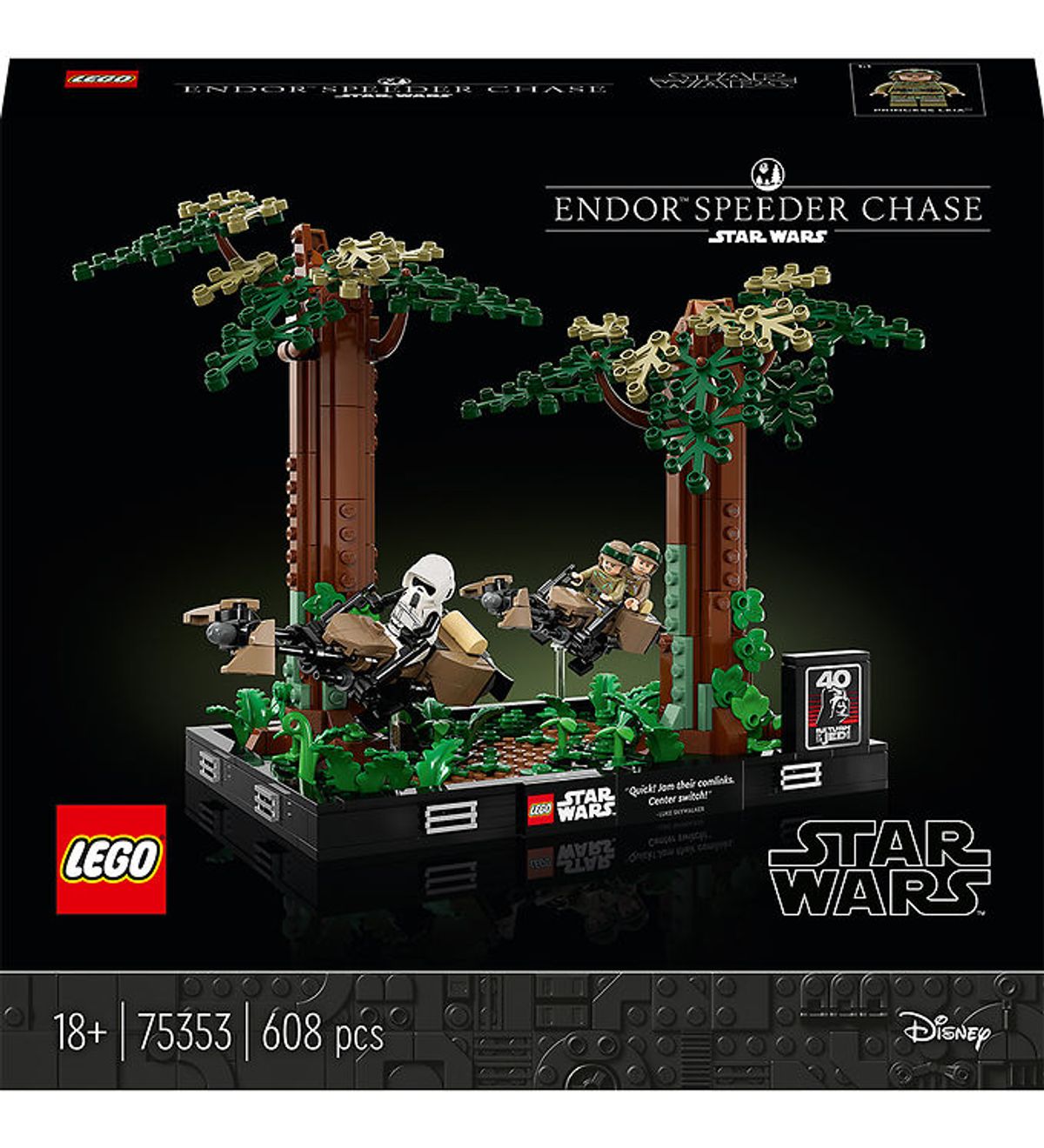 LEGO ® Star Wars - Diorama Med Speederjagt På Endor 75353 - 608 D