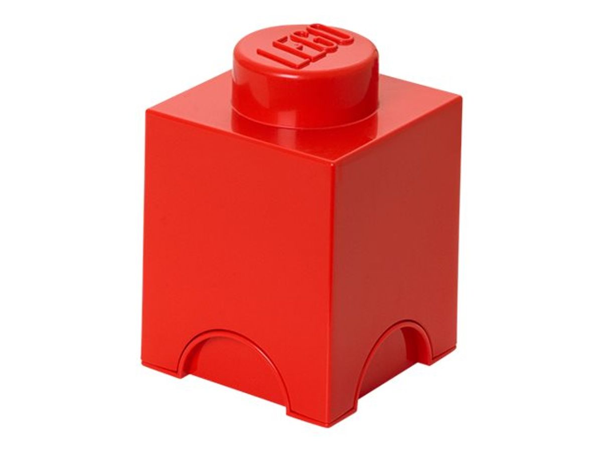 Lego Storage Brick 1 - Opbevaringsboks - Knaldrød