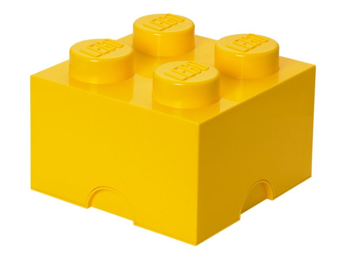 Lego Storage Brick 4 - Opbevaringsboks - Klargul