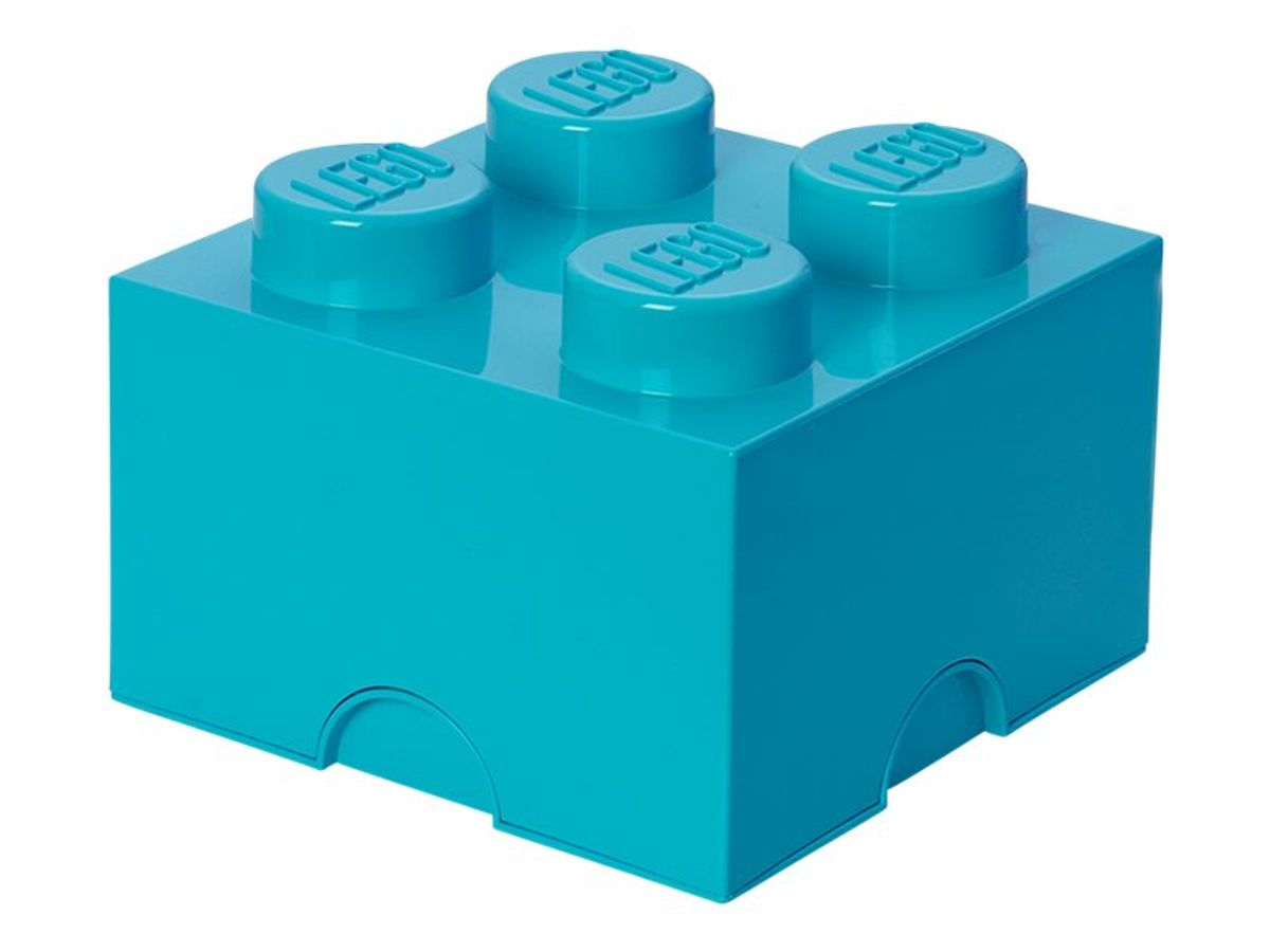 Lego Storage Brick 4 - Opbevaringsboks - Medium Azur