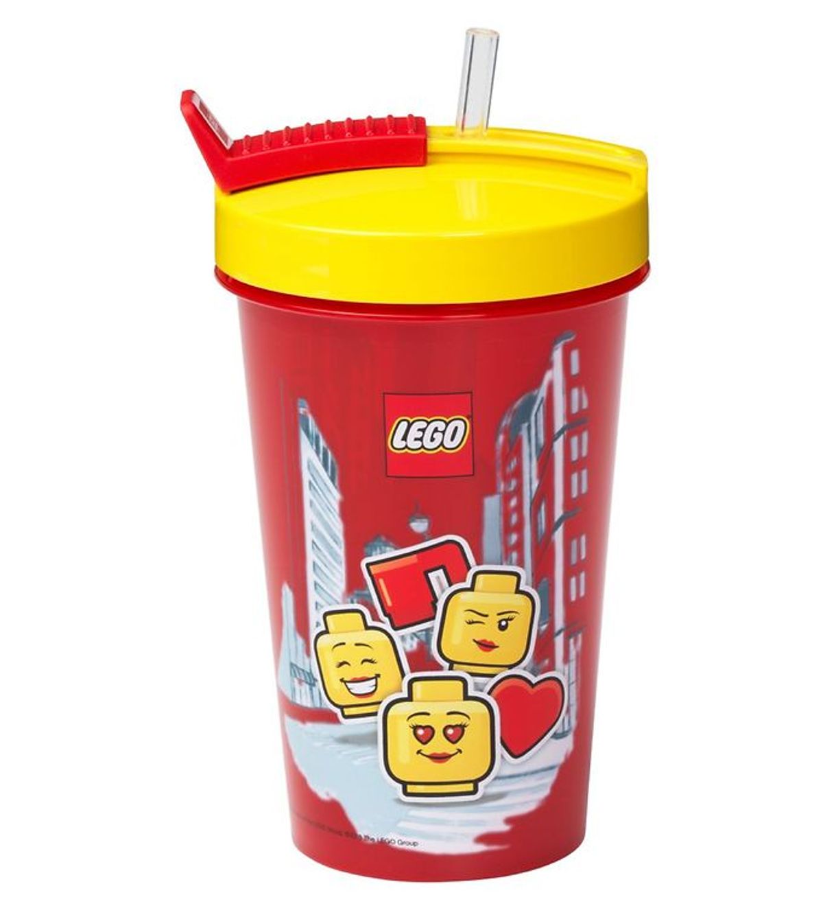 LEGO ® Storage Drikkedunk m. Sugerør - 500 ml - Iconic Girl - Bri