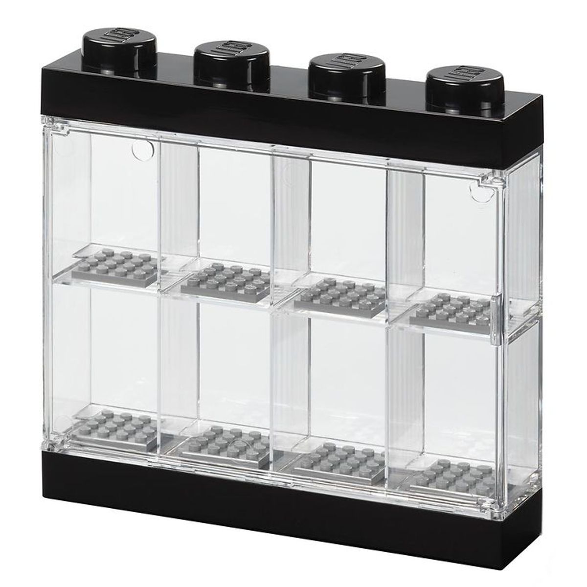 LEGO ® Storage Minifigur Display - 8 rum - 19 cm - Sort