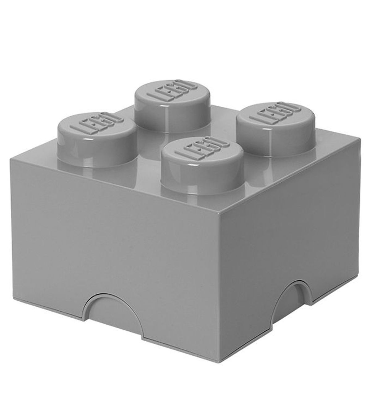 LEGO ® Storage Opbevaringsboks - 4 Knopper - 25x25x18 - Lysegrå