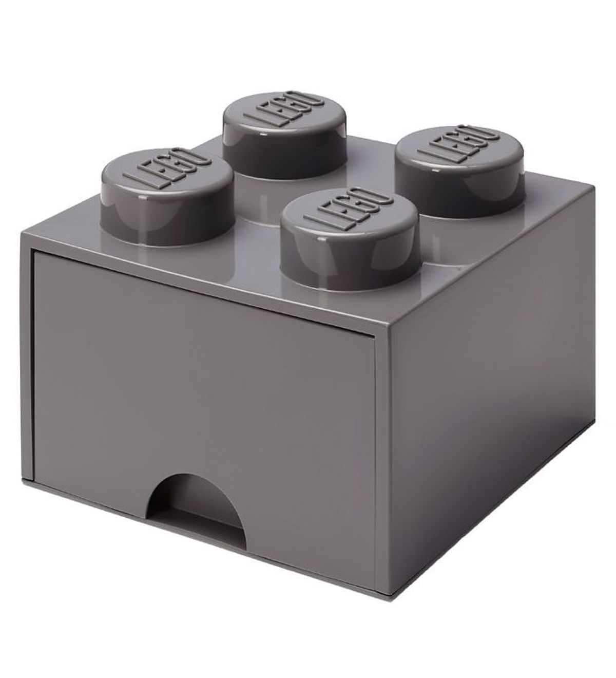 LEGO ® Storage Opbevaringsskuffe - 4 Knopper - 25x25x18 - Mørkegr