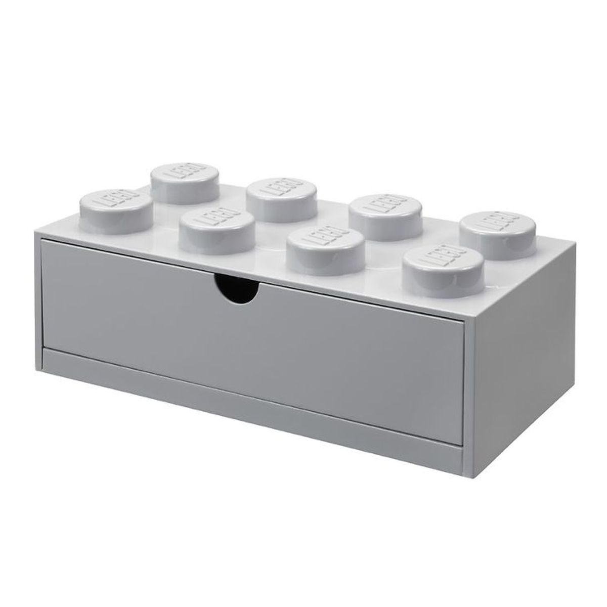 LEGO ® Storage Opbevaringsskuffe - 8 Knopper - 31x15x9 - Grå