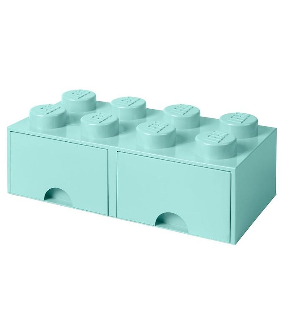 LEGO ® Storage Opbevaringsskuffe - 8 Knopper - 50x25x18 - Aquablå