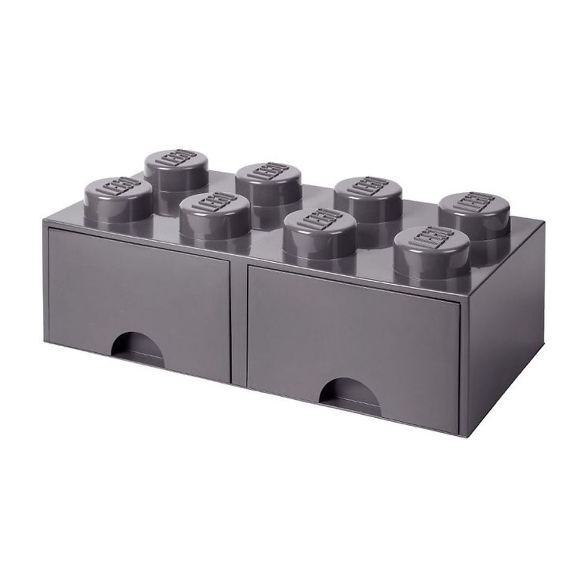 LEGO ® Storage Opbevaringsskuffe - 8 Knopper - 50x25x18 - Mørkegr