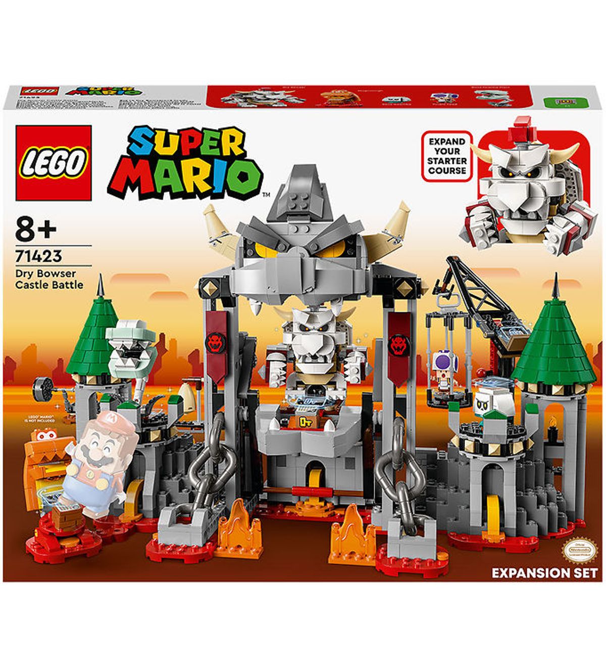 LEGO ® Super Mario - Dry Bowsers Slotskamp 71423 - Udvidelsessæt