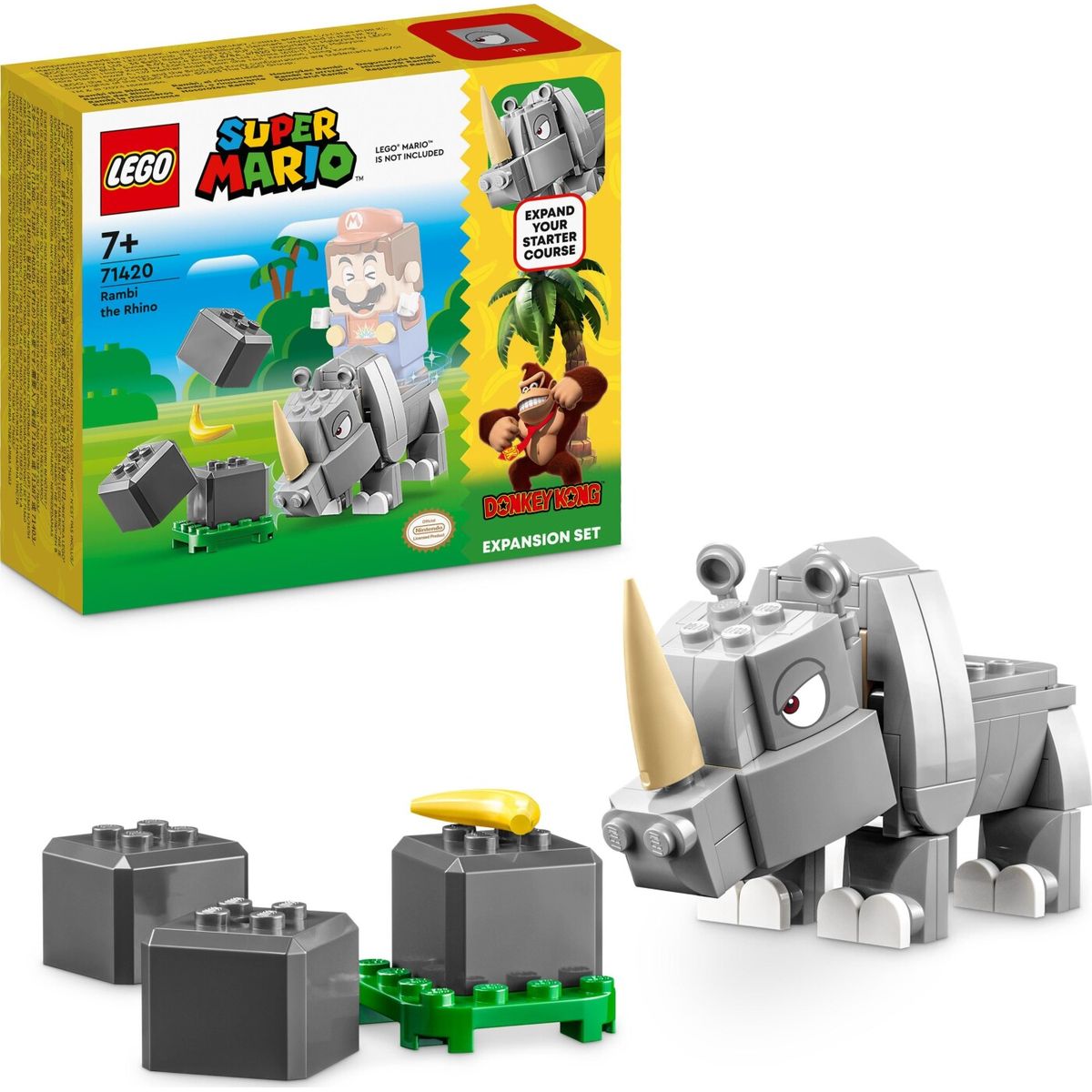 Lego Super Mario - Udvidelsessæt - Næsehornet Rambi - 71420