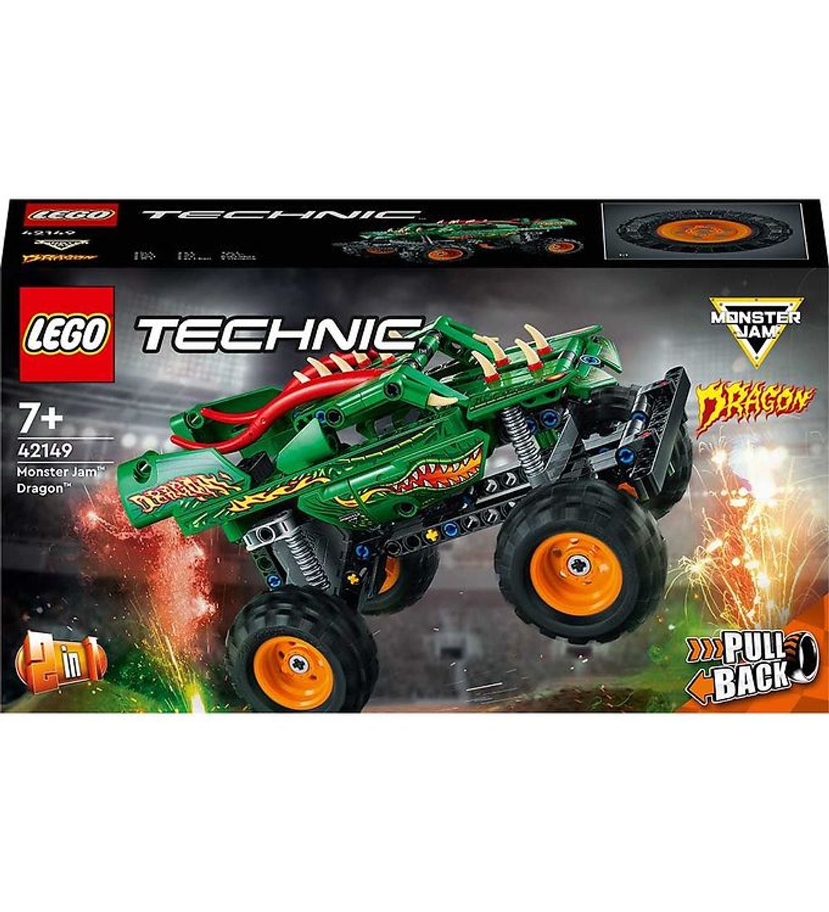 LEGO ® Technic - Monster Jam Dragon 42149 - 2-i-1 - 217 Dele