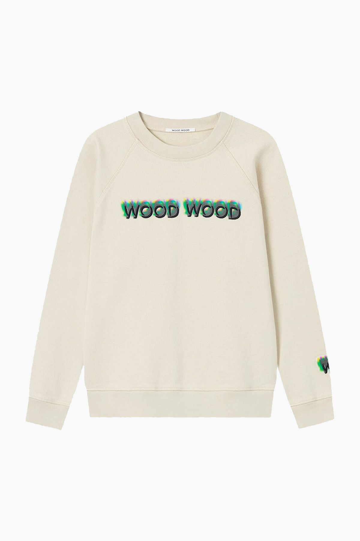 Leia Logo Sweatshirt - Soft Sand - Wood Wood - Beige L