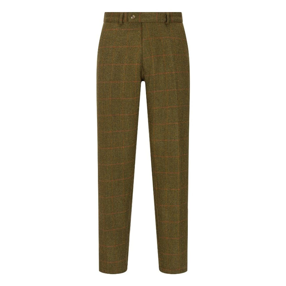 Leighton Menâs Derby Tweed Suit Trousers, mørk grøn - 32/31