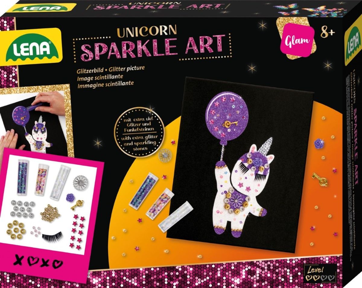 LENA Sparkle Art - Enhjørning Glittersæt