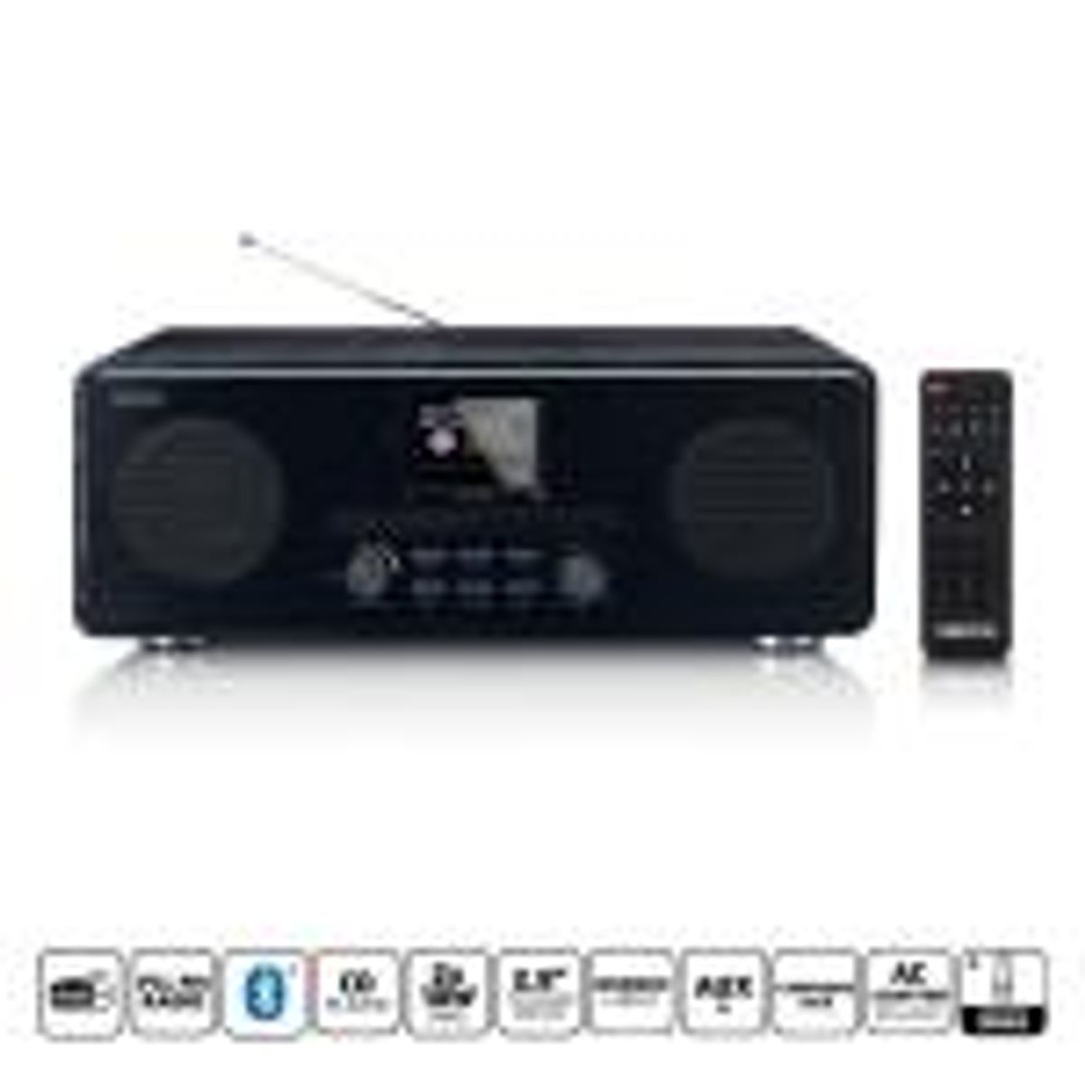 Lenco DAB+ FM-radio med CD MP3-afspiller Bluetooth Sort