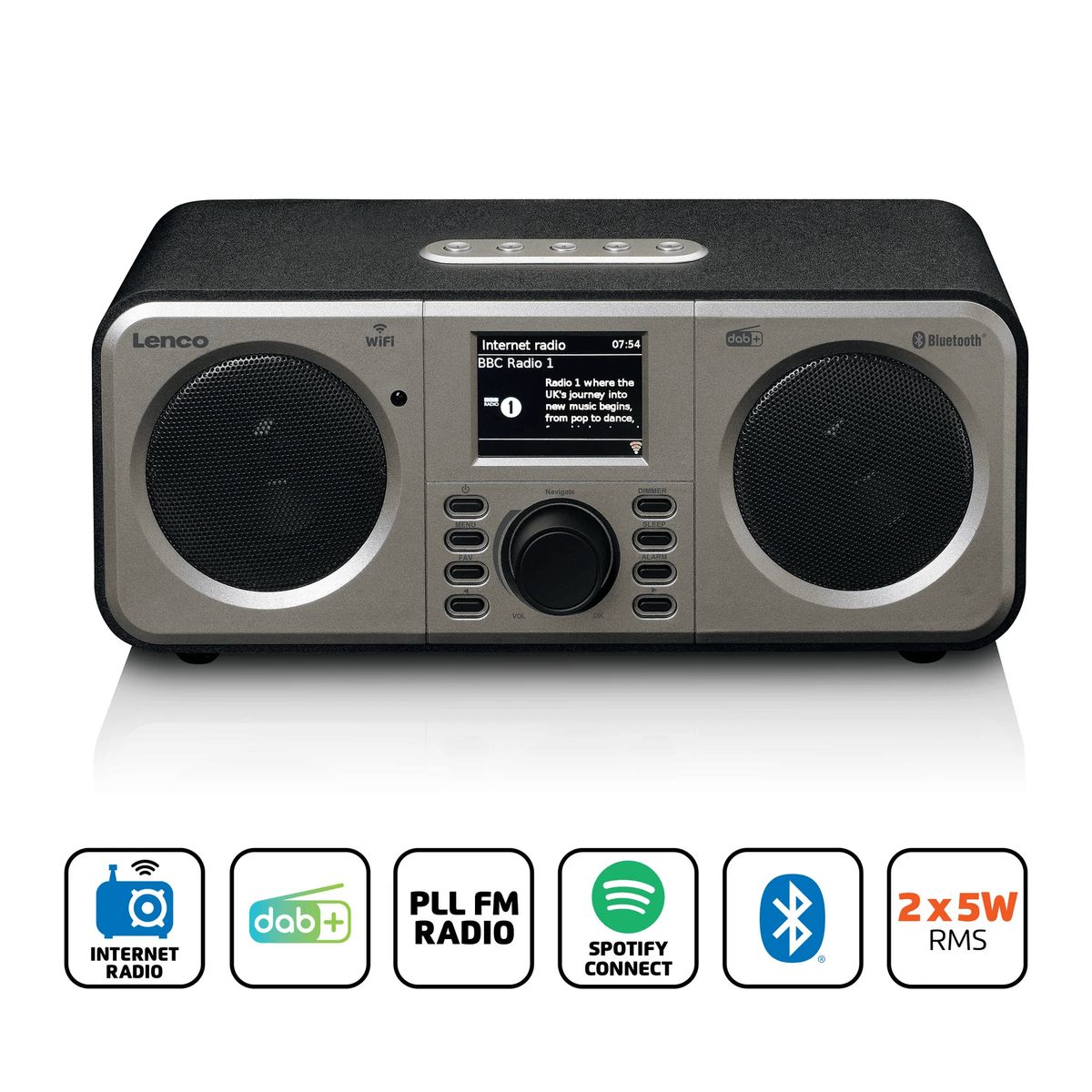 Lenco DIR-141 Internet Radio (Sort)