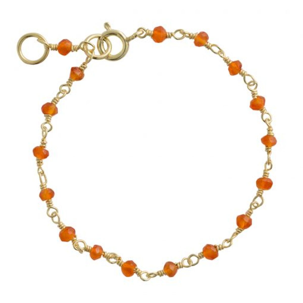 Lene Visholm Armbånd - Orange calcedon armbånd - B1237FGorange