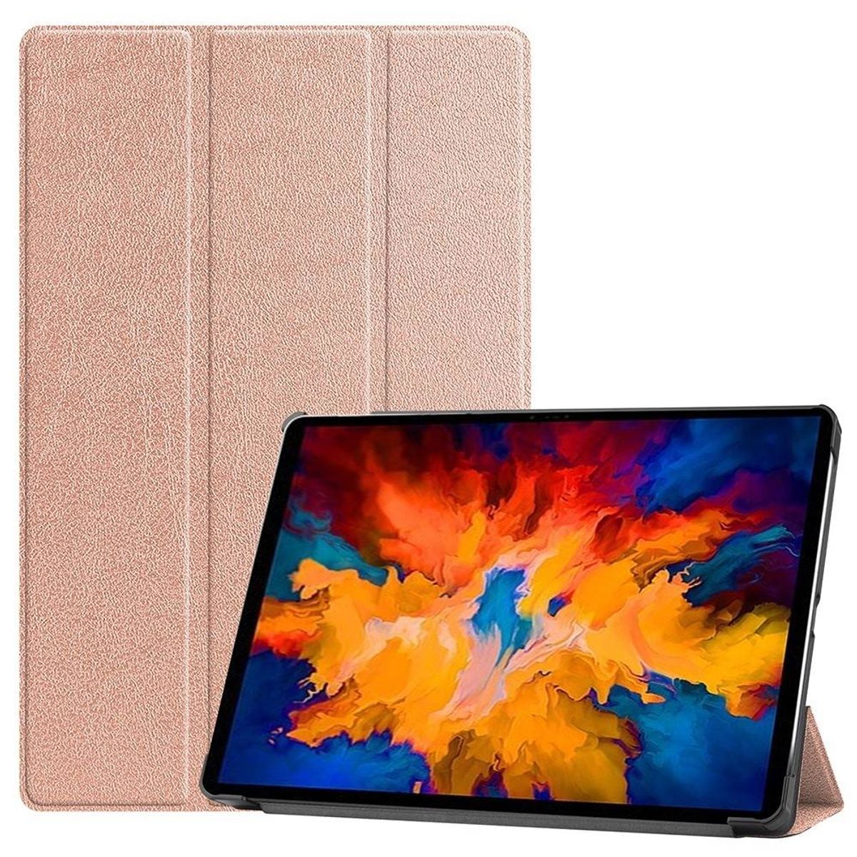 Lenovo Tab P11 Pro TB-J706F - Tri-Fold læder cover / taske - Rosa guld