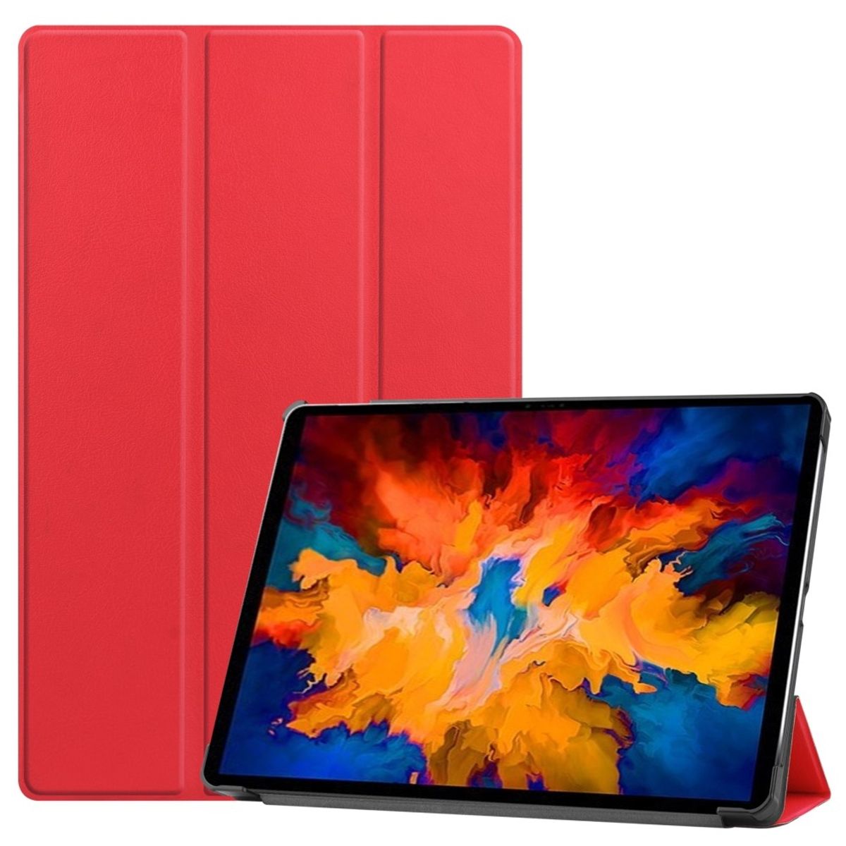 Lenovo Tab P11 Pro TB-J706F - Tri-Fold læder cover / taske - Rød