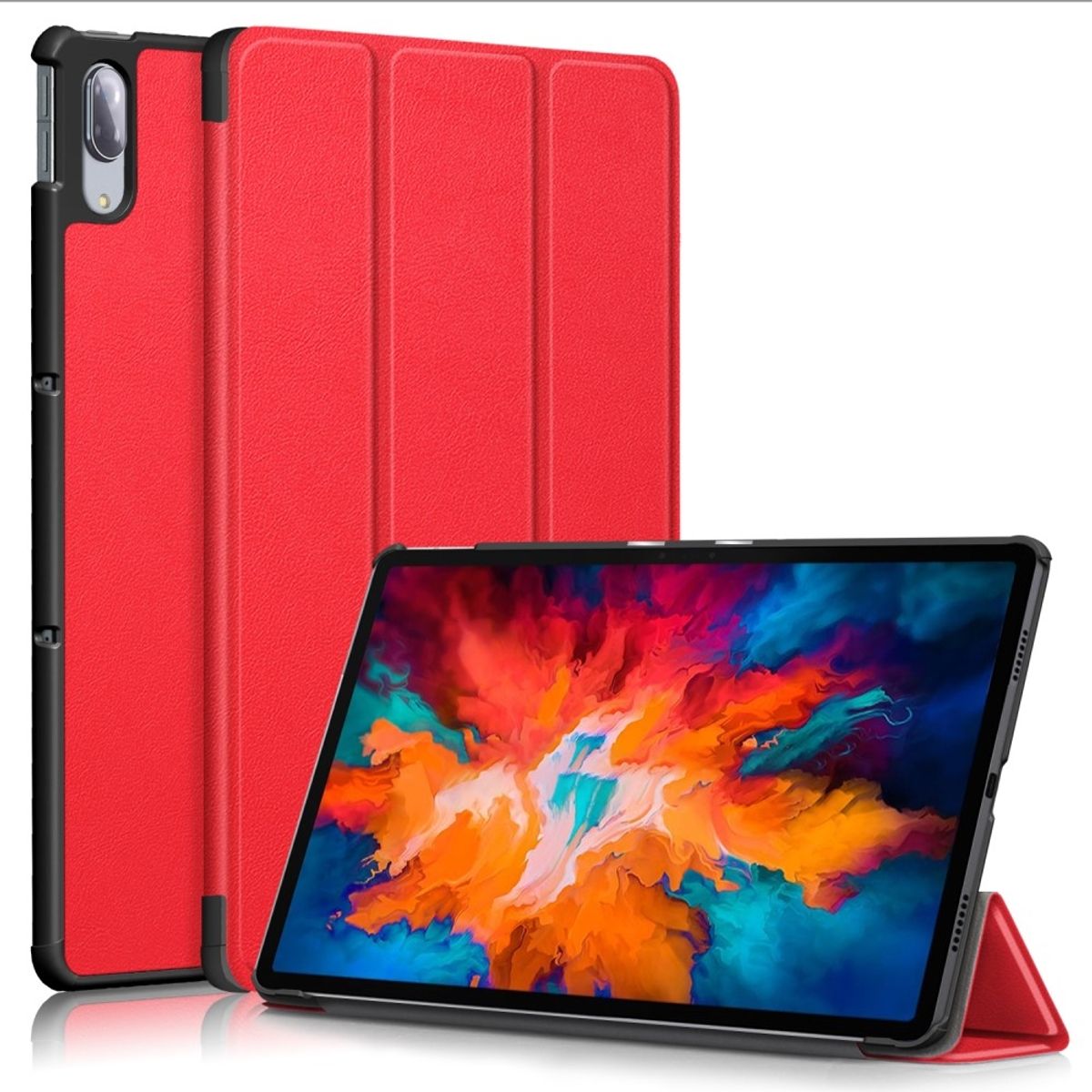 Lenovo Tab P11 Pro TB-J706F - Tri-Fold læder cover - wake up/sleep funktion - Rød