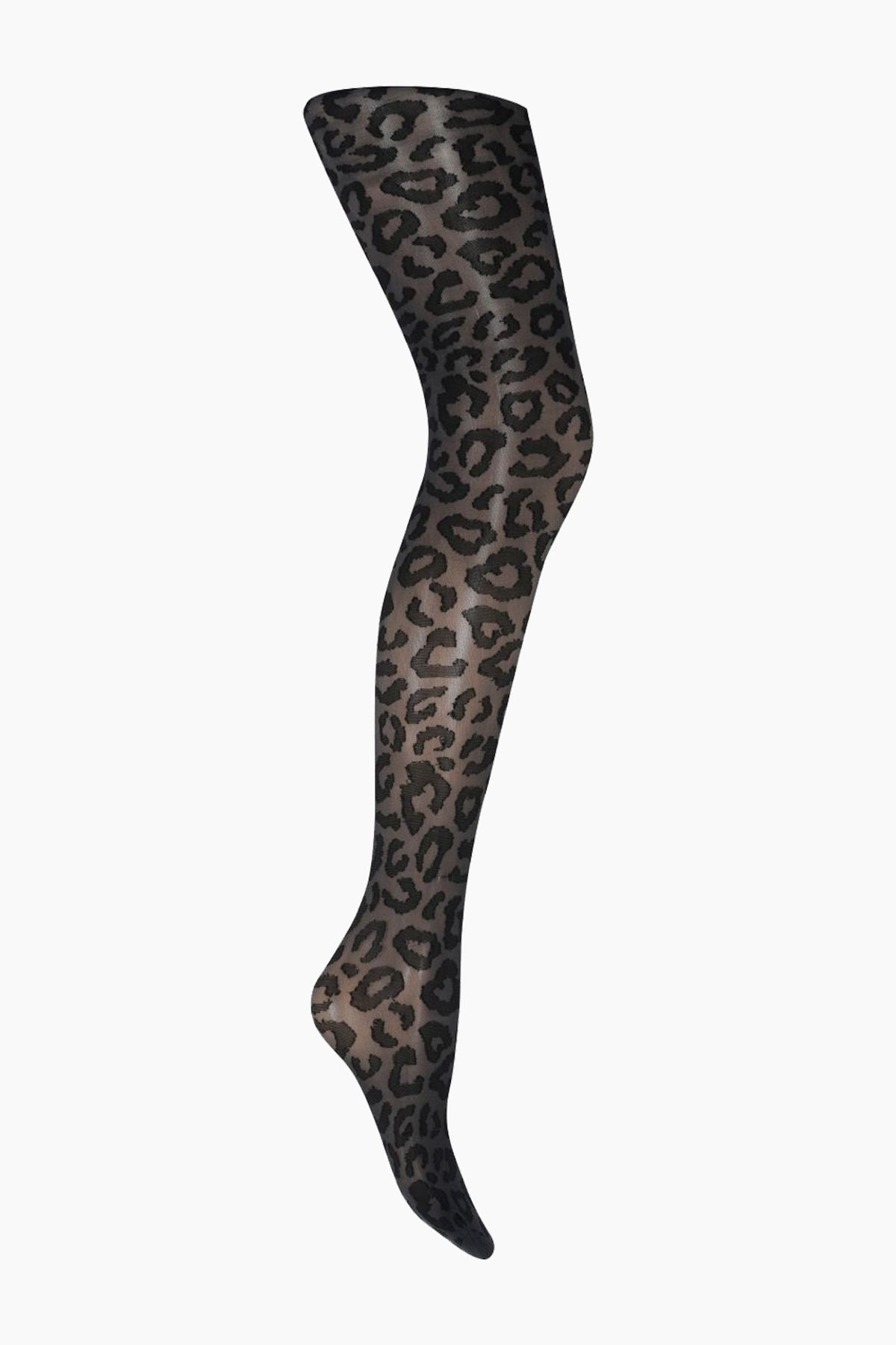 Leopard Pantyhose - Antracite - Sneaky Fox - Leopard One Size