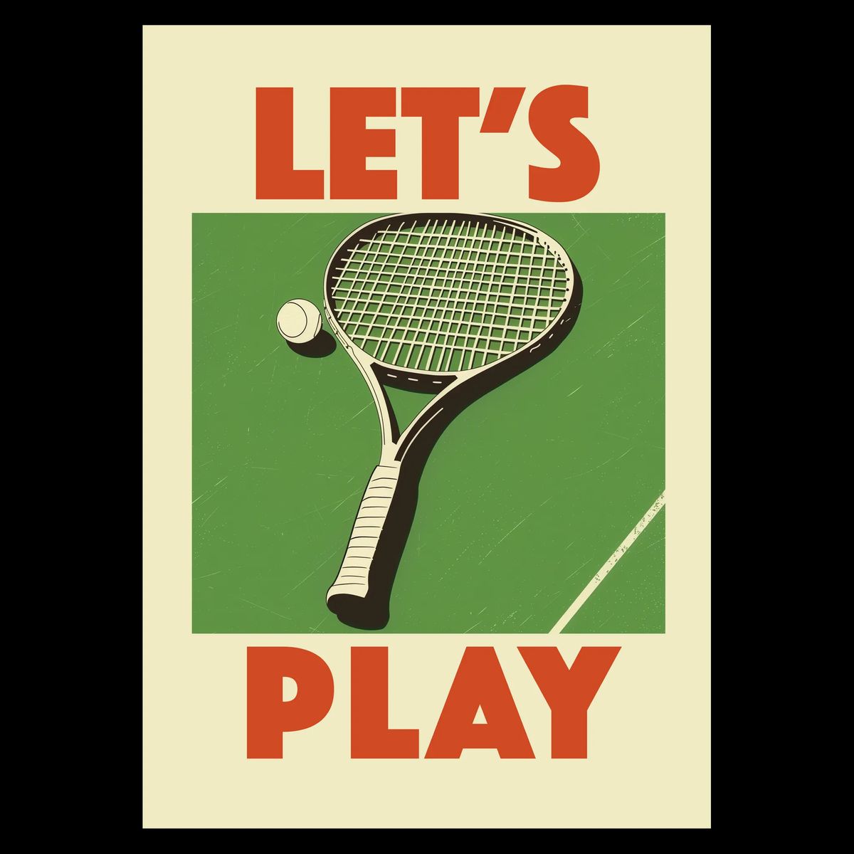 Let's Play Plakat 21x30 cm (A4) / Egetræ