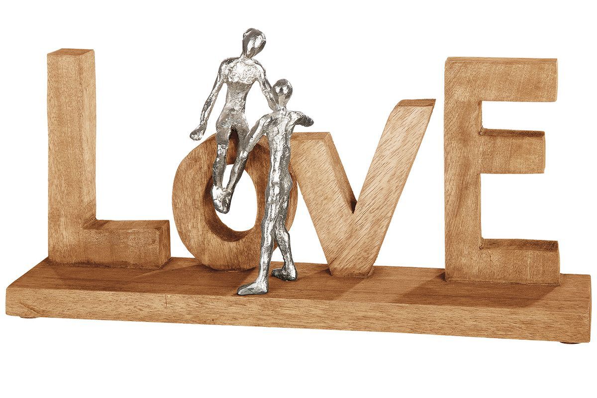 Lettering, "LOVE", Couple, H. 27 cm