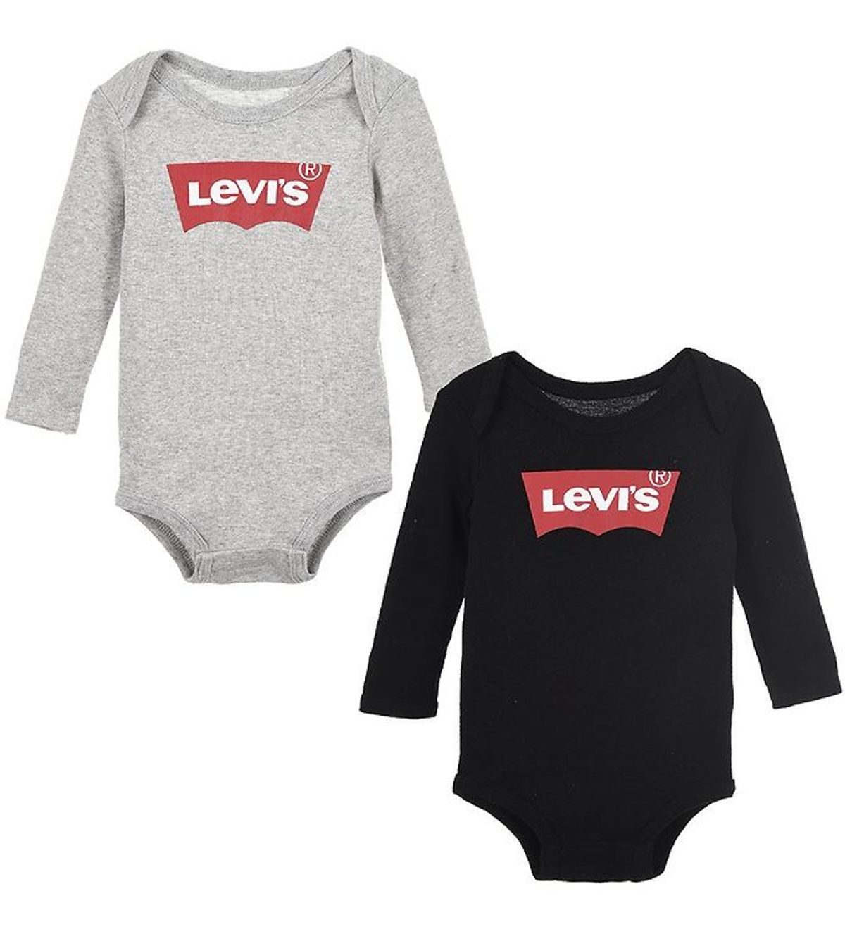 Levis Bodyer l/æ - 2-Pak - Grey Heather/Black