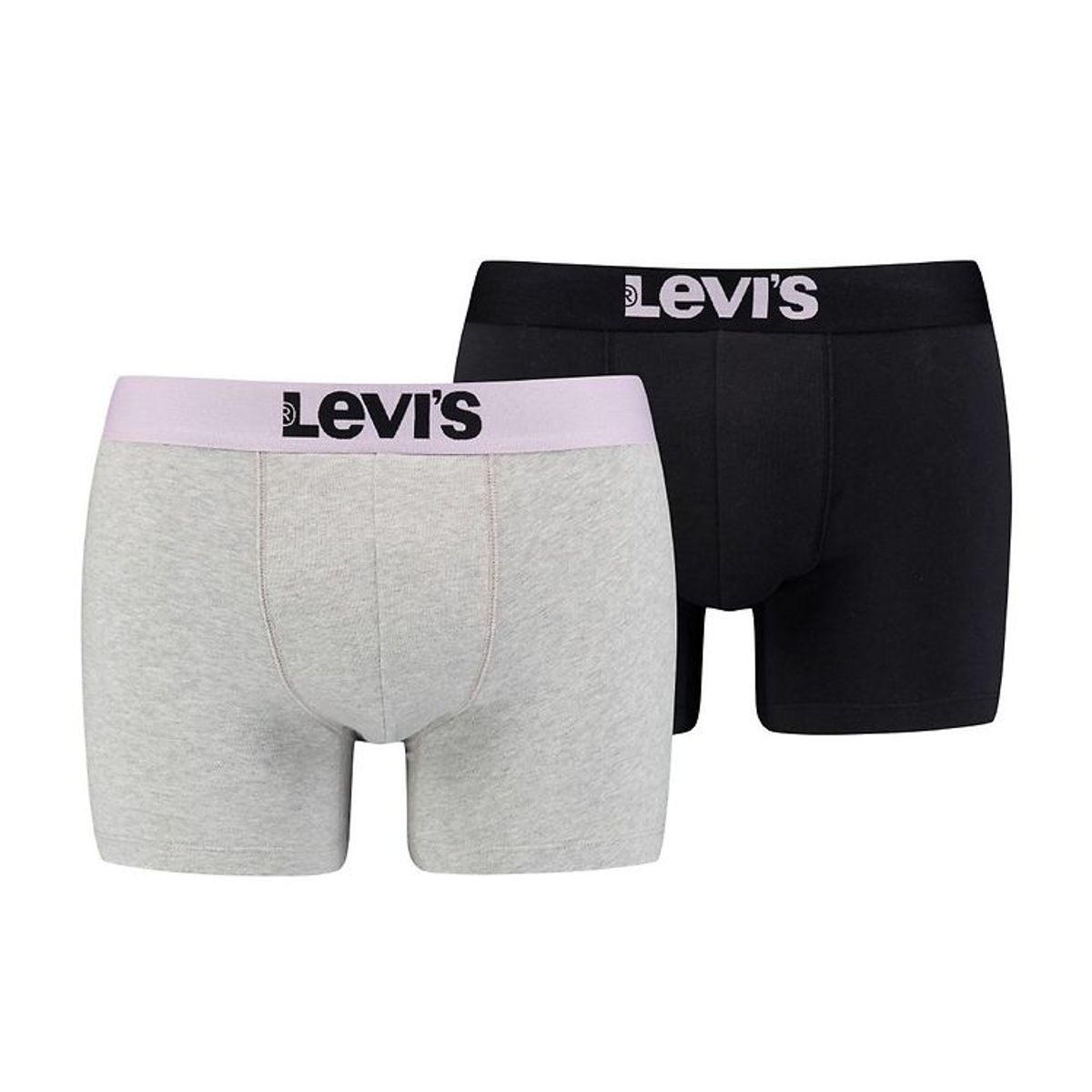 Levis Boxershorts - 2-pak - Boxer Brief - Lysegråmeleret/Orchid