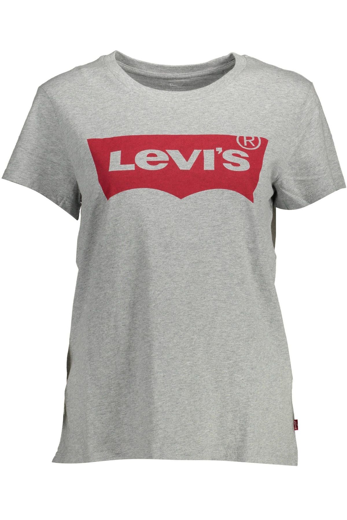 Levi's Chic Gray Logo Print Tee for Casual Elegance