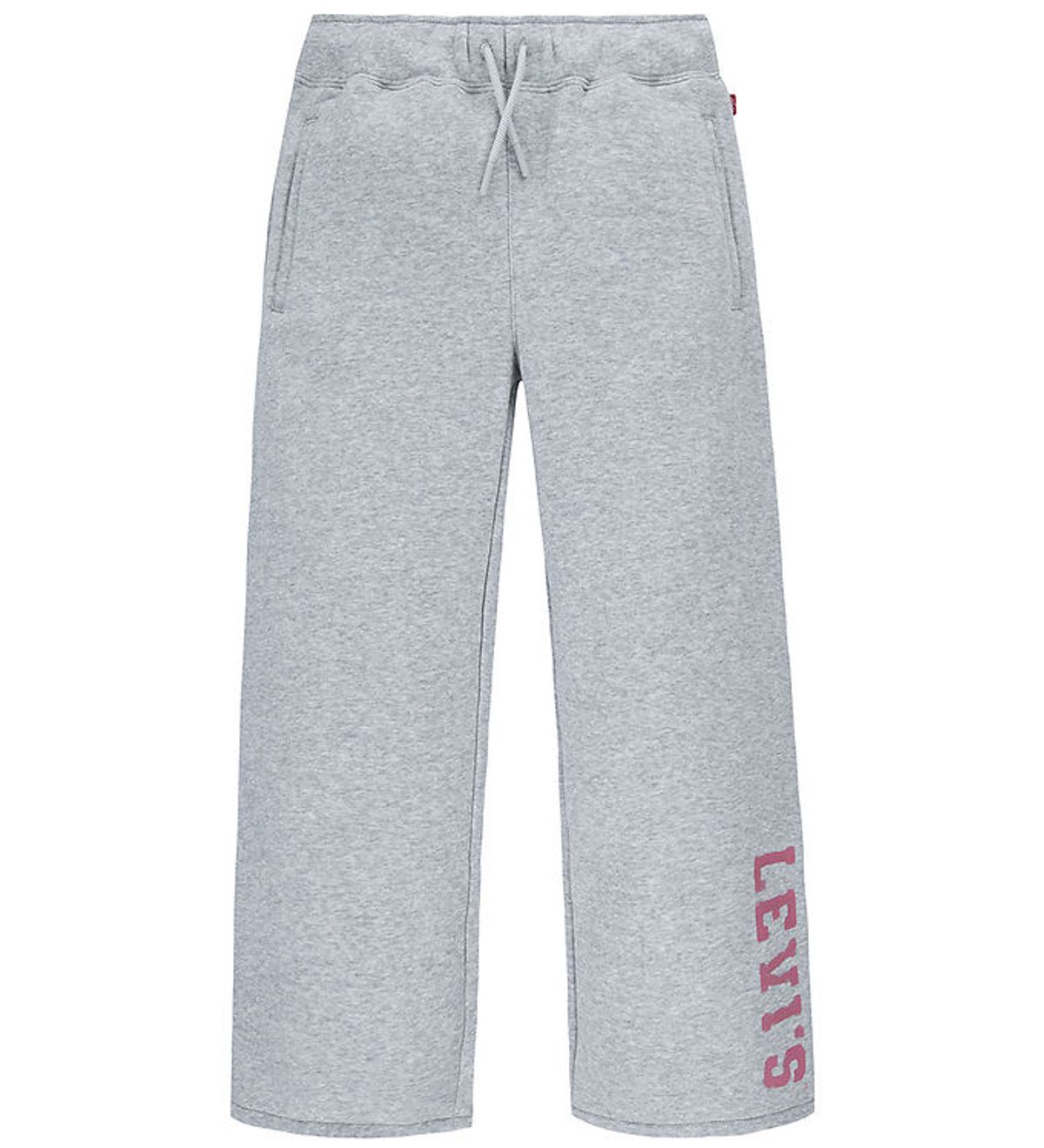 Levis Sweatpants - Wide Leg - Gråmeleret m. Rød