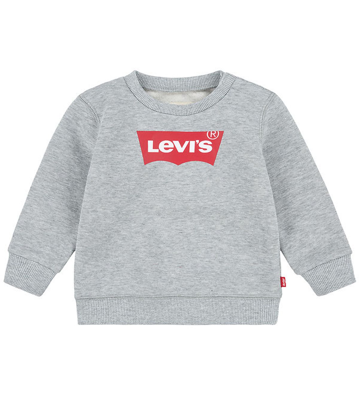 Levis Sweatshirt - Gråmeleret/Rød m. Logo