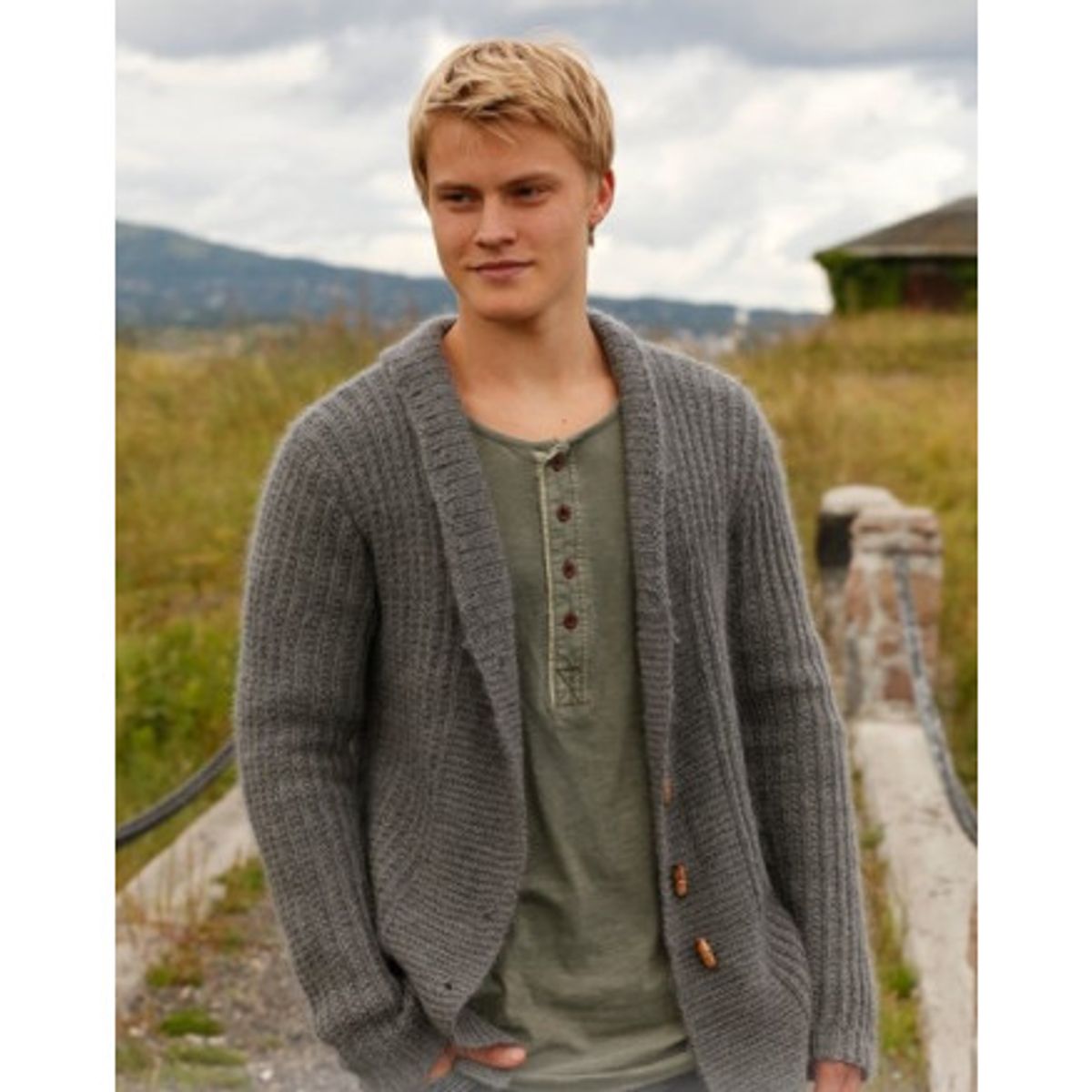 Lewis by DROPS Design - Jakke Strikkeopskrift str. S - XXXL - Medium