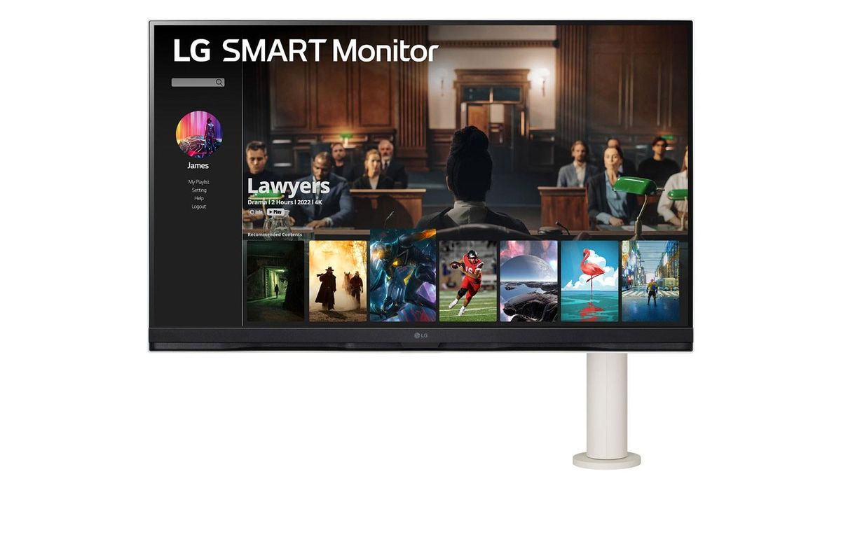 LG 32SQ780S-W 32 3840 x 2160 (4K) HDMI USB-C 65Hz Forlæng Træk tilbage Dockingskærm