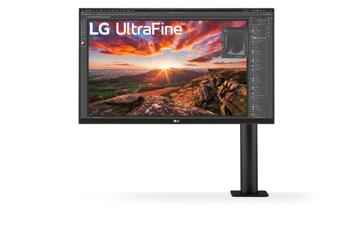 LG UltraFine Ergo 27UN880P-B 27 3840 x 2160 (4K) HDMI DisplayPort USB-C 60Hz Forlæng Træk tilbage Dockingskærm